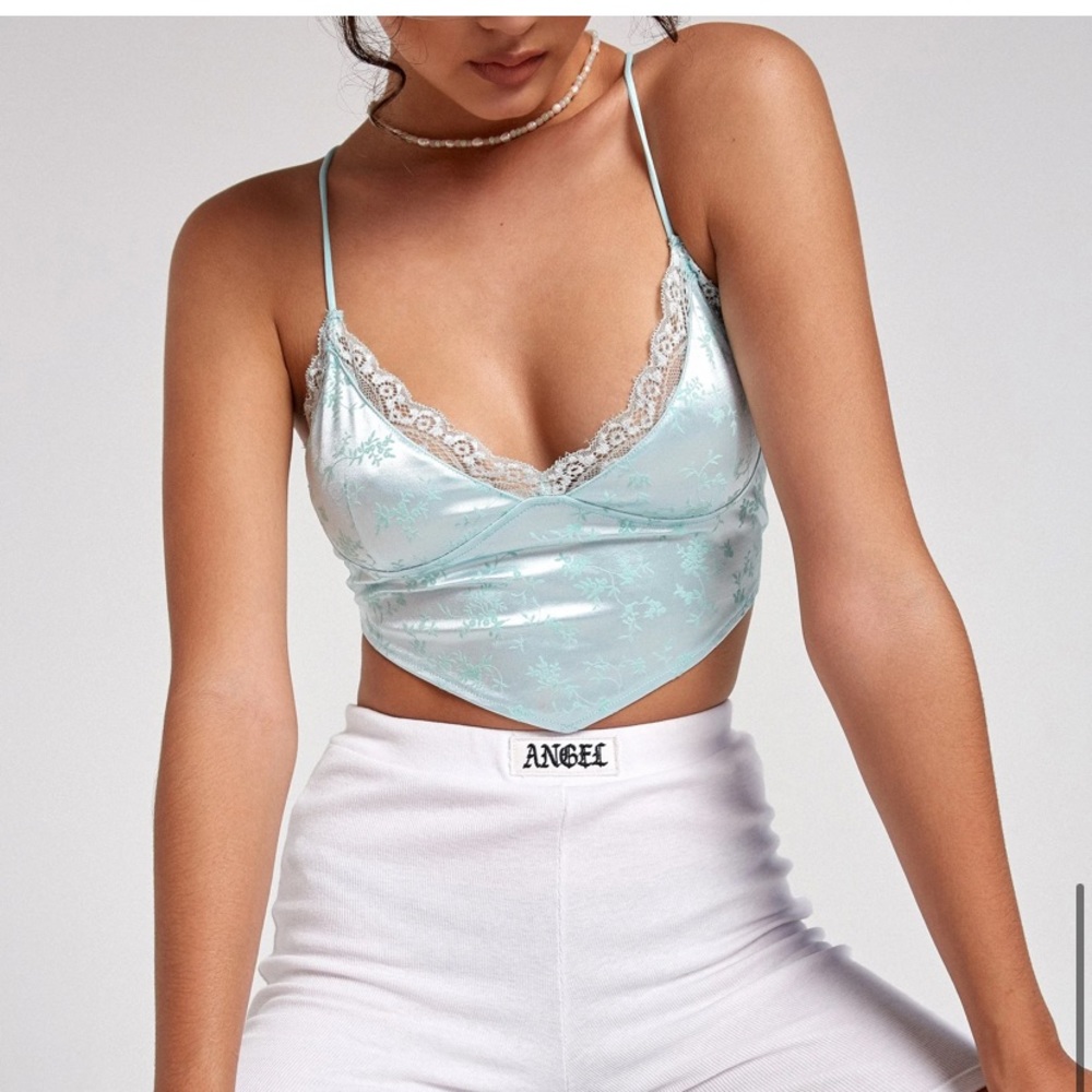 Motel rocks yeppy crop top in spearmint